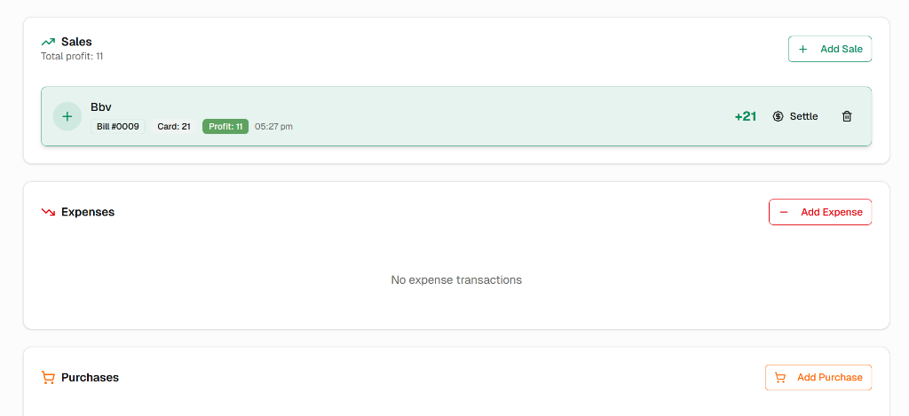 Sales and Transaction Tracking