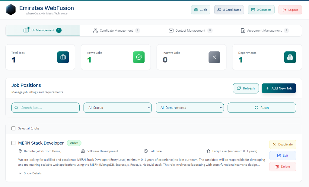Job Positions Management