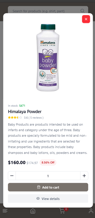 Classic Product Modal