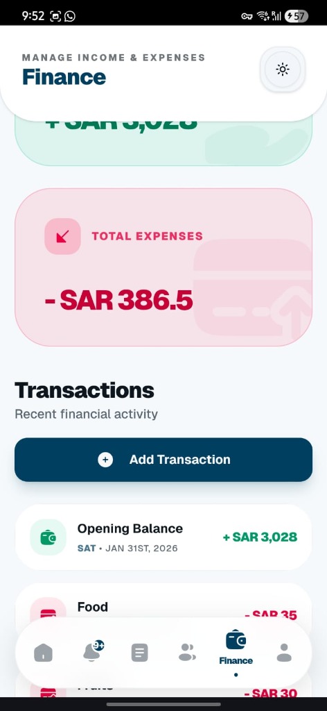 Mobile Finance Dashboard