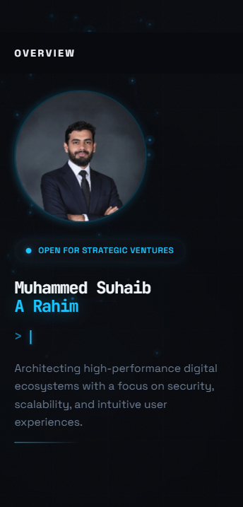 Terminal UI & About Section